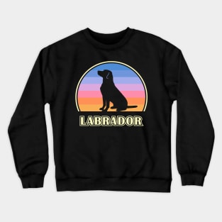 Labrador Retriever Vintage Sunset Dog Crewneck Sweatshirt